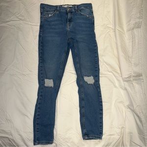 Topshop Blue Jamie Jeans Size 28x30